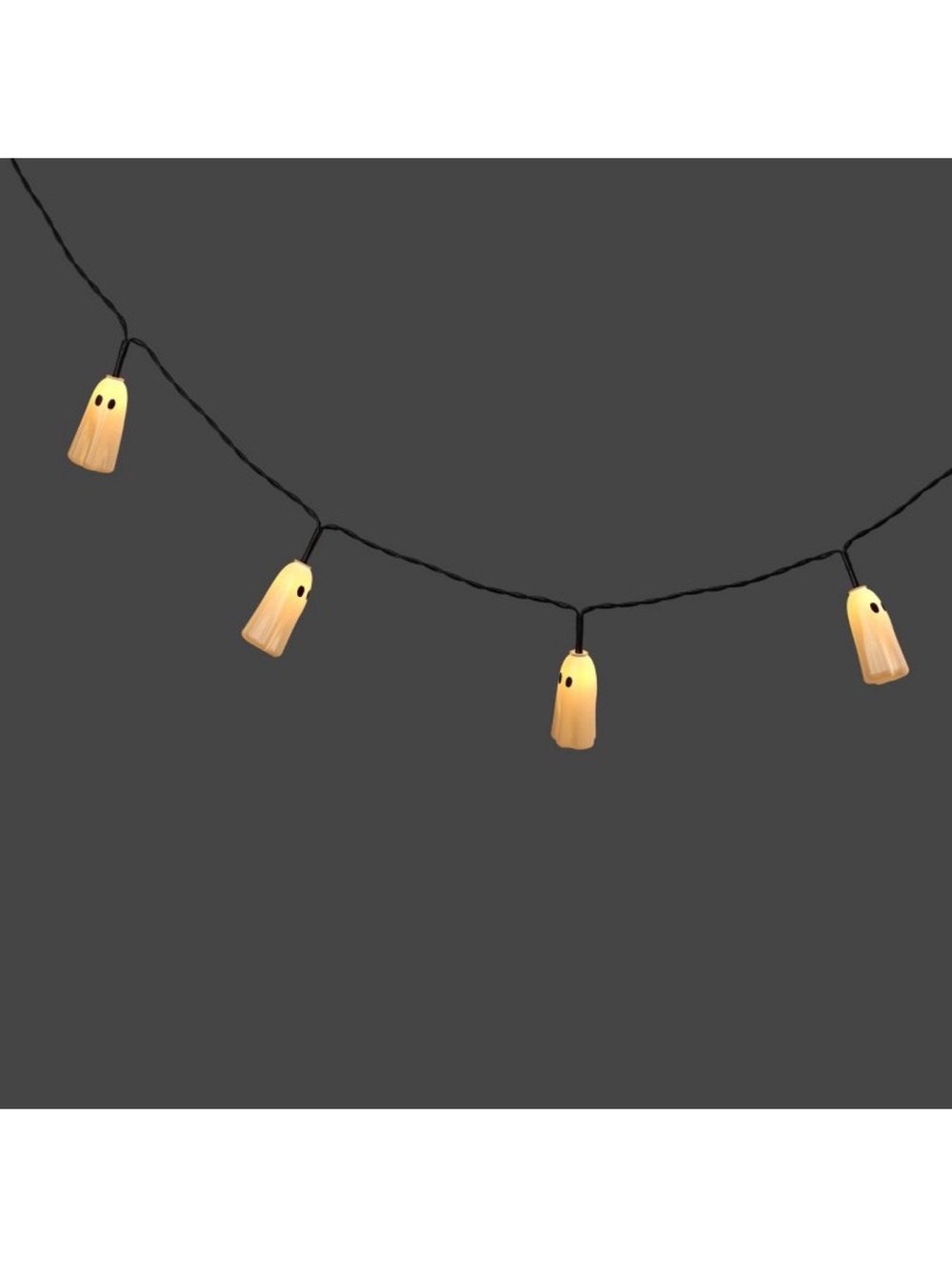 20ct LED Halloween Plastic Ghost Novelty Light String - Hyde and EEK! Boutique